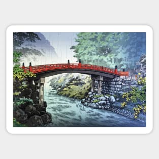 Shinkyo Bridge at Nikko by Tsuchiya Koitsu Sticker
